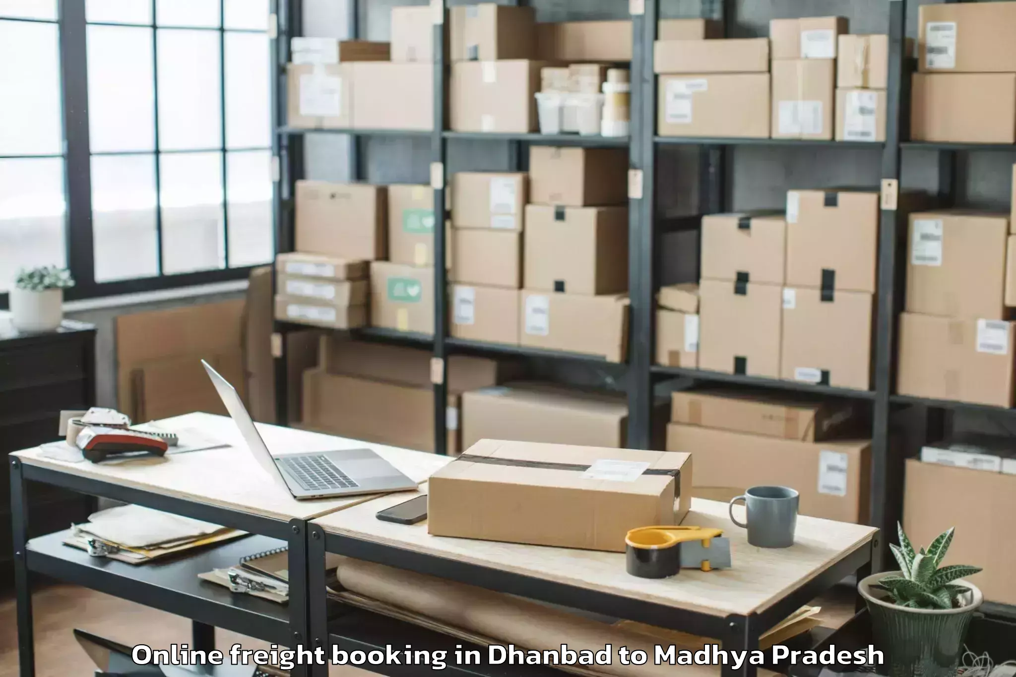 Quality Dhanbad to Nalkheda Online Freight Booking